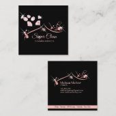 メイドクリーニングハウスプロフェッショナルクリーニングサービス スクエア名刺 (正面/裏面)