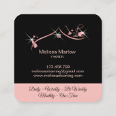 メイドクリーニングハウスプロフェッショナルクリーニングサービス スクエア名刺 (裏面)