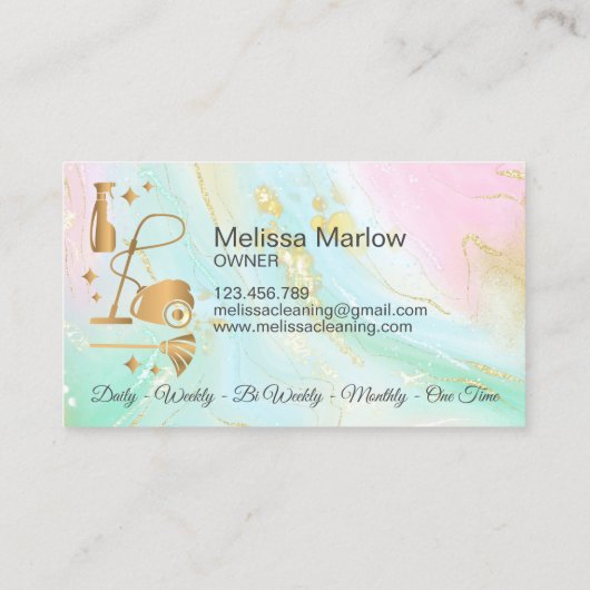 メイドクリーニングハウスプロフェッショナルクリーニングサービス 名刺 (裏面)