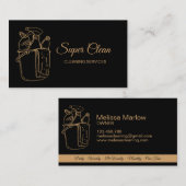 メイドクリーニングハウスプロフェッショナルクリーニングサービス 名刺 (正面/裏面)