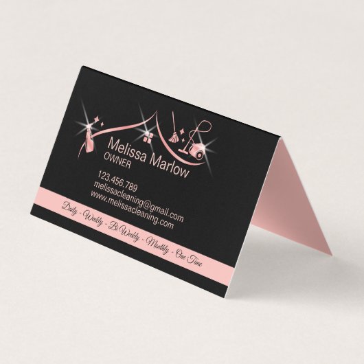 メイドクリーニングハウスプロフェッショナルクリーニングサービス 名刺 (裏面)