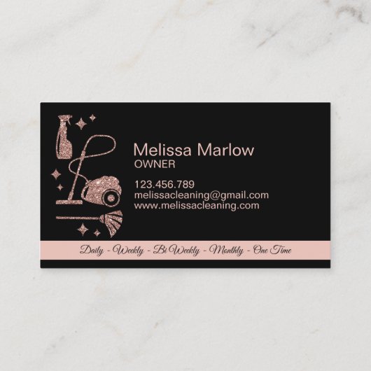 メイドクリーニングハウスプロフェッショナルクリーニングサービス 名刺 (裏面)