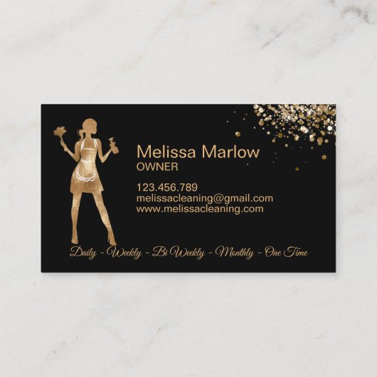 メイドクリーニングハウスプロフェッショナルクリーニングサービス 名刺 (裏面)