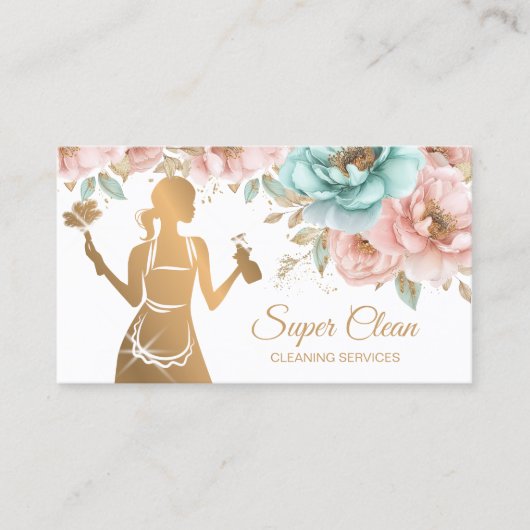 メイドクリーニングハウスプロフェッショナルクリーニングサービス 名刺 (正面)