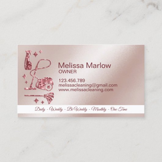 メイドクリーニングハウスプロフェッショナルクリーニングサービス 名刺 (裏面)