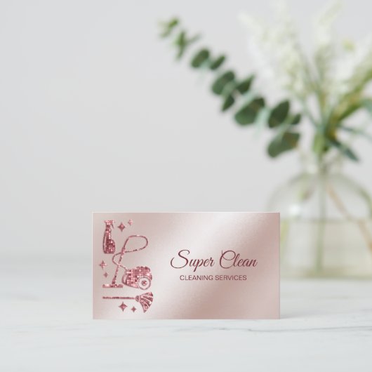 メイドクリーニングハウスプロフェッショナルクリーニングサービス 名刺 (スタンド正面)