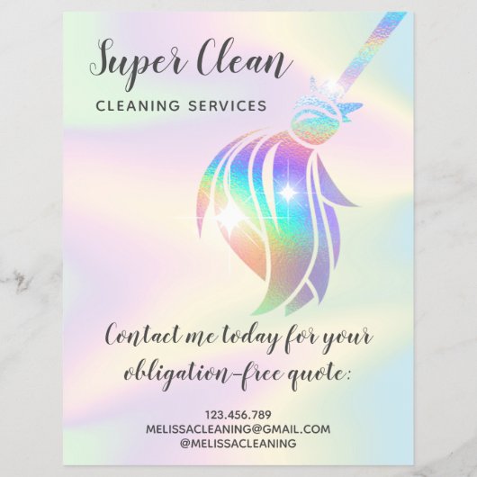 メイドクリーニングハウスホログラフィきらめくック チラシ (裏面)