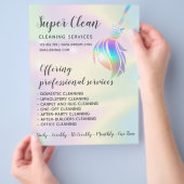 メイドクリーニングハウスホログラフィきらめくック チラシ (手)