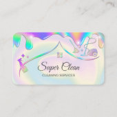 メイドクリーニングハウスホログラフィーきらめく 名刺 (正面)