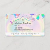 メイドクリーニングハウスホログラフィーきらめく 名刺 (裏面)