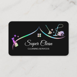 メイドクリーニングハウスホログラフィーきらめく 名刺