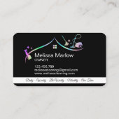 メイドクリーニングハウスホログラフィーきらめく 名刺 (裏面)