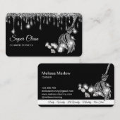 メイドクリーニングハウス銀きらめくダイヤモンド 名刺 (正面/裏面)