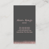 メイドクリーニングバラ金ゴールドグリッターハウス保ズ 名刺 (裏面)