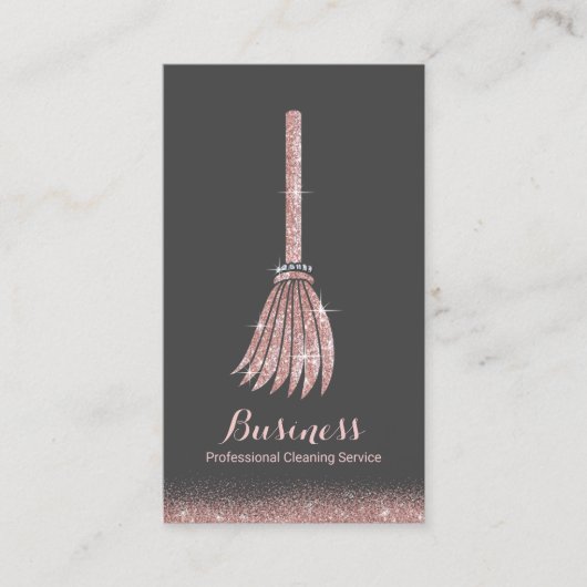 メイドクリーニングバラ金ゴールドグリッターハウス保ズ 名刺 (正面)