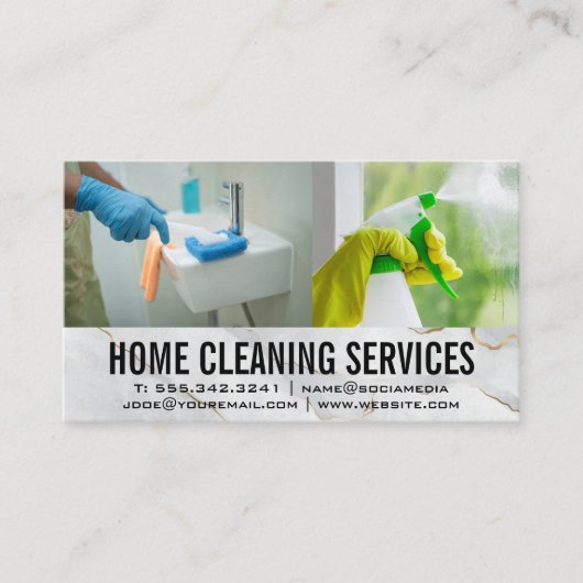 メイドクリーニング歌と窓 名刺 (正面)