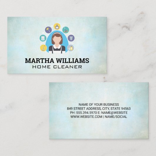 メイドクリーニング製品とツール 名刺 (正面/裏面)