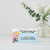 メイドクリーニング | Soap Suds | QRコード 名刺 (スタンド正面)