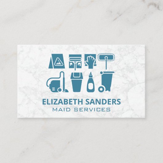 メイドサービスのクリーニングサプライ 名刺 (正面)