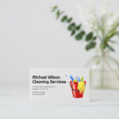 メイドサービス |供給のクリーニング 名刺 (スタンド正面)