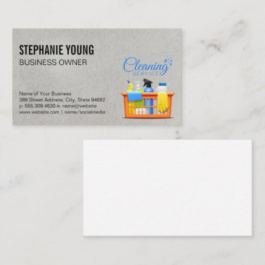 メイドサービス | 洗浄スプレーおよびサービス 名刺 (正面/裏面)