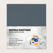 メイドサービス | MopとBroom |キラキラの泡 名刺 (外部フラット)