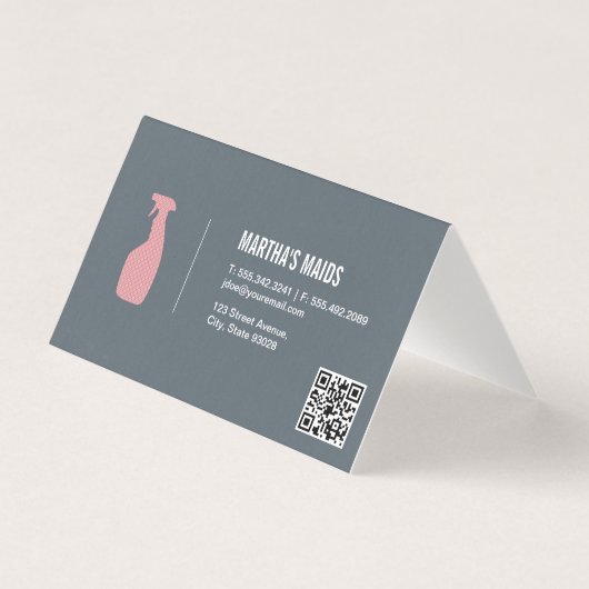 メイドサービス | QRコード 名刺 (正面)