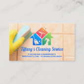 メイドスクラブ浴室用タイル |アイコンのクリーニング 名刺 (正面)