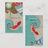 メイドテディベアウェーブズビジネスカード 名刺 (正面/裏面)