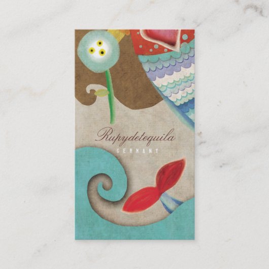 メイドテディベアウェーブズビジネスカード 名刺 (正面)