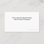 メイドハウスキーパーの名刺 名刺 (裏面)