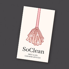 メイドハウスキーピングサービスバラ金ゴールドグリッターモップ 名刺