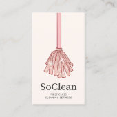 メイドハウスキーピングサービスバラ金ゴールドグリッターモップ 名刺 (正面)