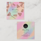 メイドハウスクリーニングオフィスサービスログラデーションゴ スクエア名刺 (正面/裏面)