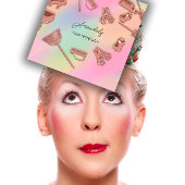 メイドハウスクリーニングオフィスサービスロゴバラ スクエア名刺