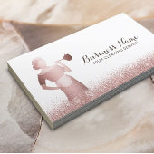 メイドハウスクリーニングサービスシックバラ金ゴールドグリッター 名刺