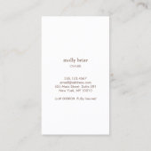 メイドハウスクリーニングサービスバラ金ゴールドグリッターモップ 名刺 (裏面)