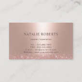 メイドハウスクリーニングサービスバラ金ゴールドグリッター 名刺 (裏面)