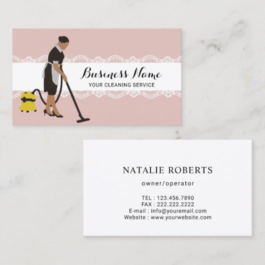メイドハウスクリーニングサービスピガーリーンク 名刺 (正面/裏面)