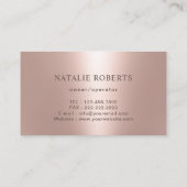 メイドハウスクリーニングサービスモダンバラ金ゴールド 名刺 (裏面)