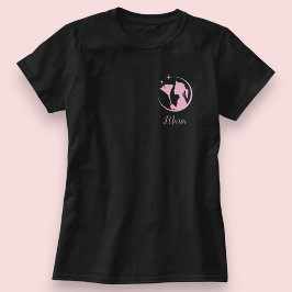 メイドハウスクリーニング黒ピンクスパークルビジネス Tシャツ