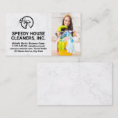 メイドハウスサービス |クリーニング製品付き女性 名刺 (正面/裏面)