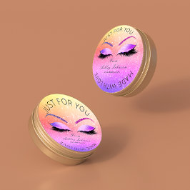 メイドバイグリッターまばたき美しいグラデーションピンクメイクアップ ラウンドシール