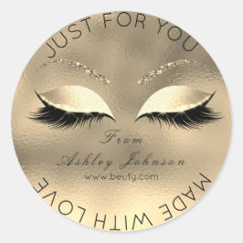 メイドバイグリッターまばたき美しいグリッター金ゴールドメイク ラウンドシール