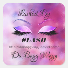 メイドバイグリッターまばたき美しいバラピンクメイクアップ スクエアシール