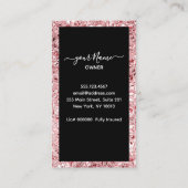 メイドバラピンククリーニングサービス コーリングカード (裏面)