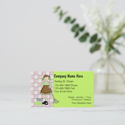 メイドビジネスカード 名刺 (スタンド正面)