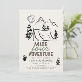 メイドフォーアドベンチャーキャンピングボーイ4歳の誕生日 招待状 (スタンド正面)