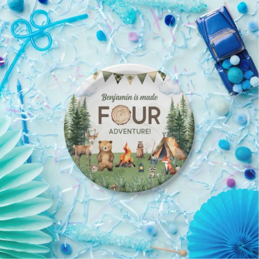 メイドフォーアドベンチャーキャンプ4th誕生日パーティー ペーパープレート (パーティー)