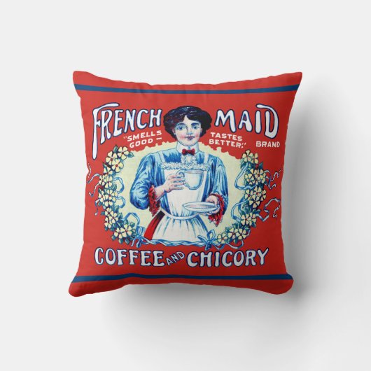 メイドフランスのコーヒーとチコリー クッション (裏面)